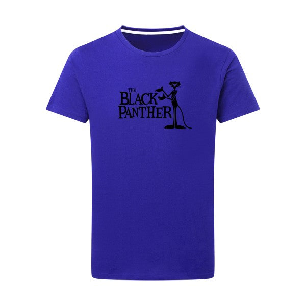 The black panther noir -Flex noir sur T-shirt SG  Royal Blue  5XL