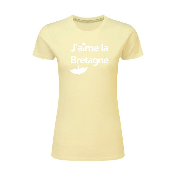 J'aime la Bretagne |Blanc |T shirt original femme|SG