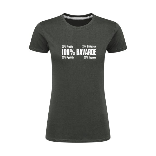 t-shirt Bavarde Blanc |T shirt original femme|SG