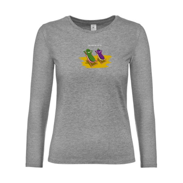 t-shirt lsl femme On-n-est-pas-bio-la-?-  Sport Grey flex 