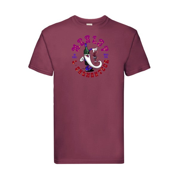 Merlot l’enchanteur  Fruit of the loom 205 g/m² T-shirt/ bordeaux