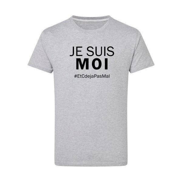 Je suis moi noir -Flex noir sur T-shirt SG  Light Oxford  5XL