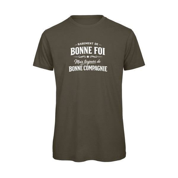 bonne foi-tshirt_Khaki Green_flex_Blanc
