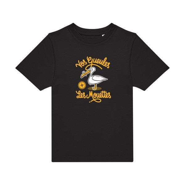 t-shirt humour enfant -Vos-gueules-les-mouettes- couleur  Black