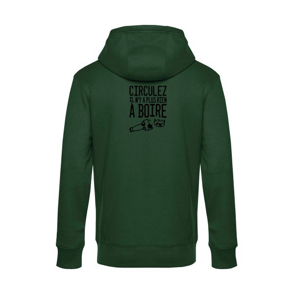 Circulez-il-n-y-a-plus-rien-a-boire sweat shirt original Bottle Green flex Noir impression Dos