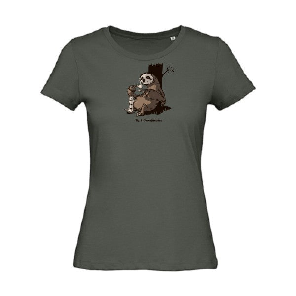 Procafeination- - t-shirt original femme Millennial Khaki