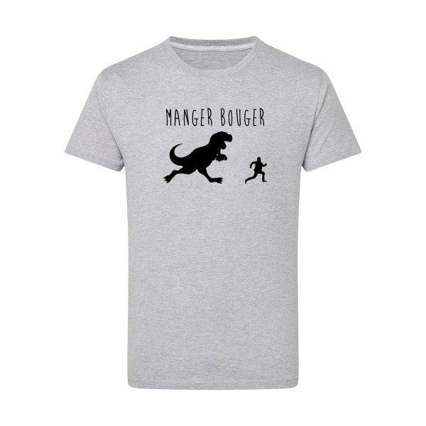 MANGER BOUGER noir -Flex noir sur T-shirt SG  Light Oxford  5XL