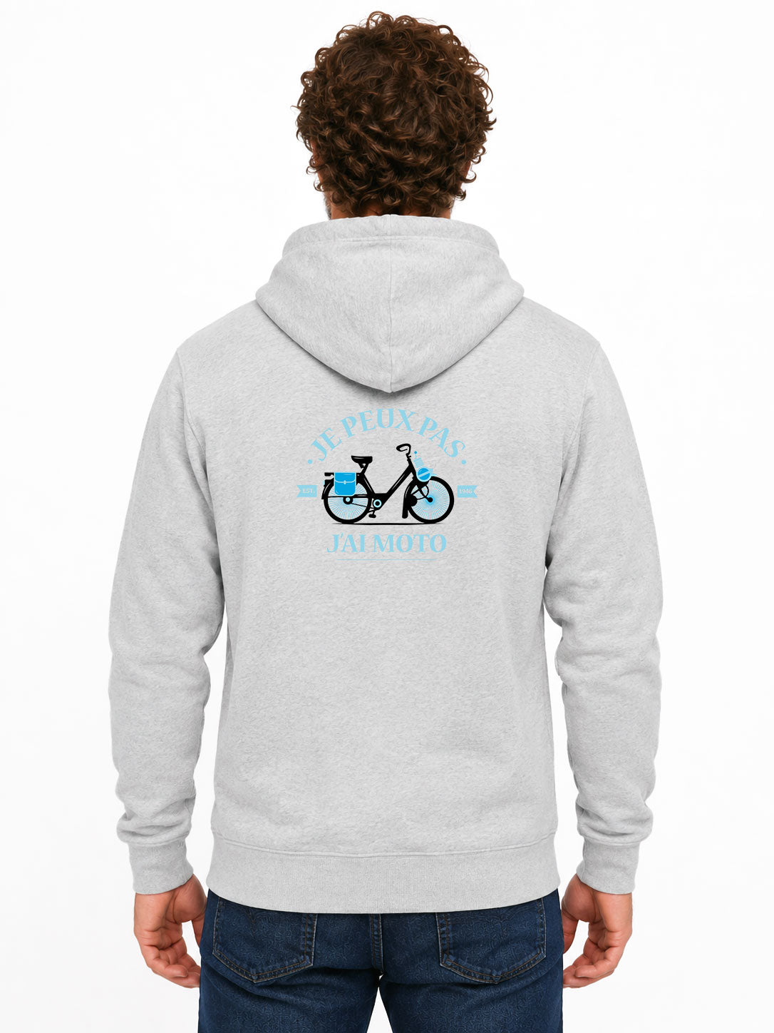 Je peux pas j'ai moto - Sweat à capuche original