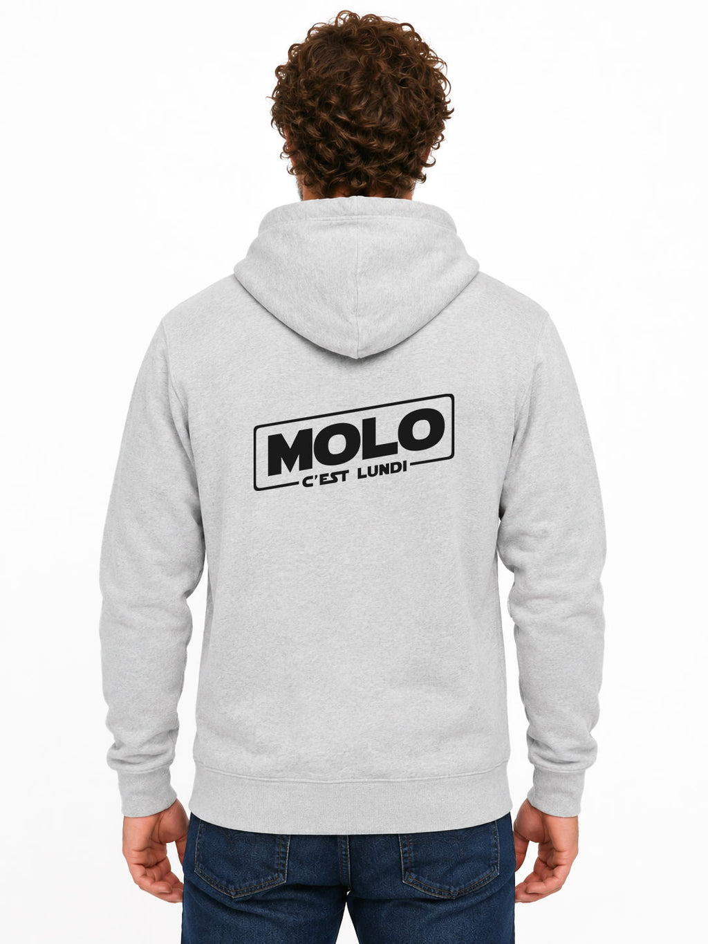 Molo c'est lundi - sweat a capuche original -