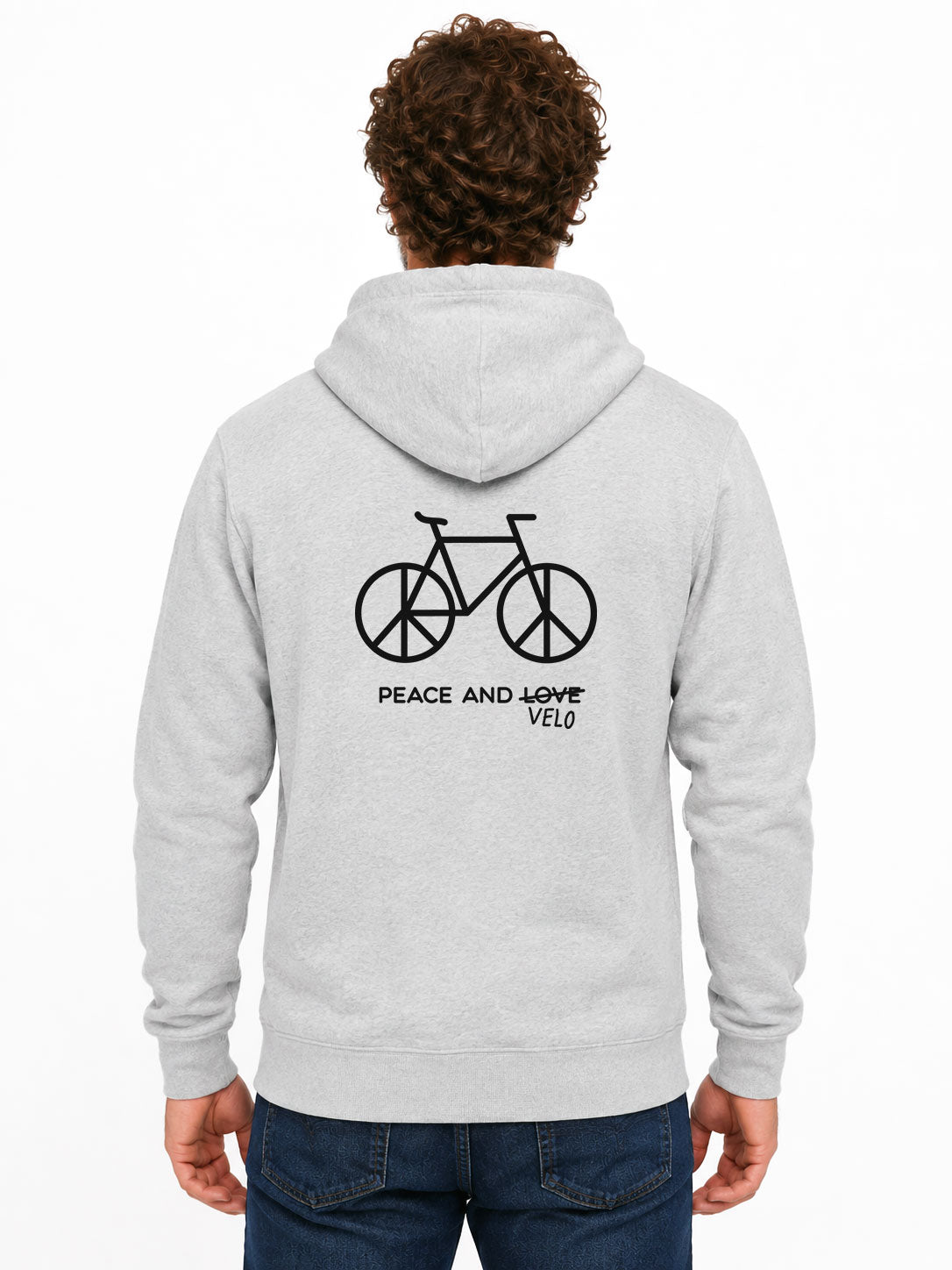 Peace and vélo - sweat a capuche original -