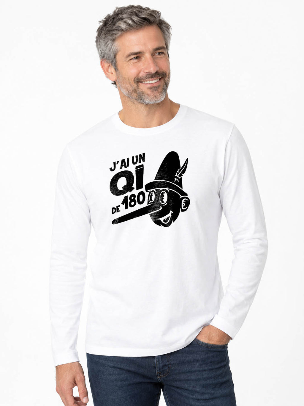 Quotient intellectuel T-shirt original manches longues 190G