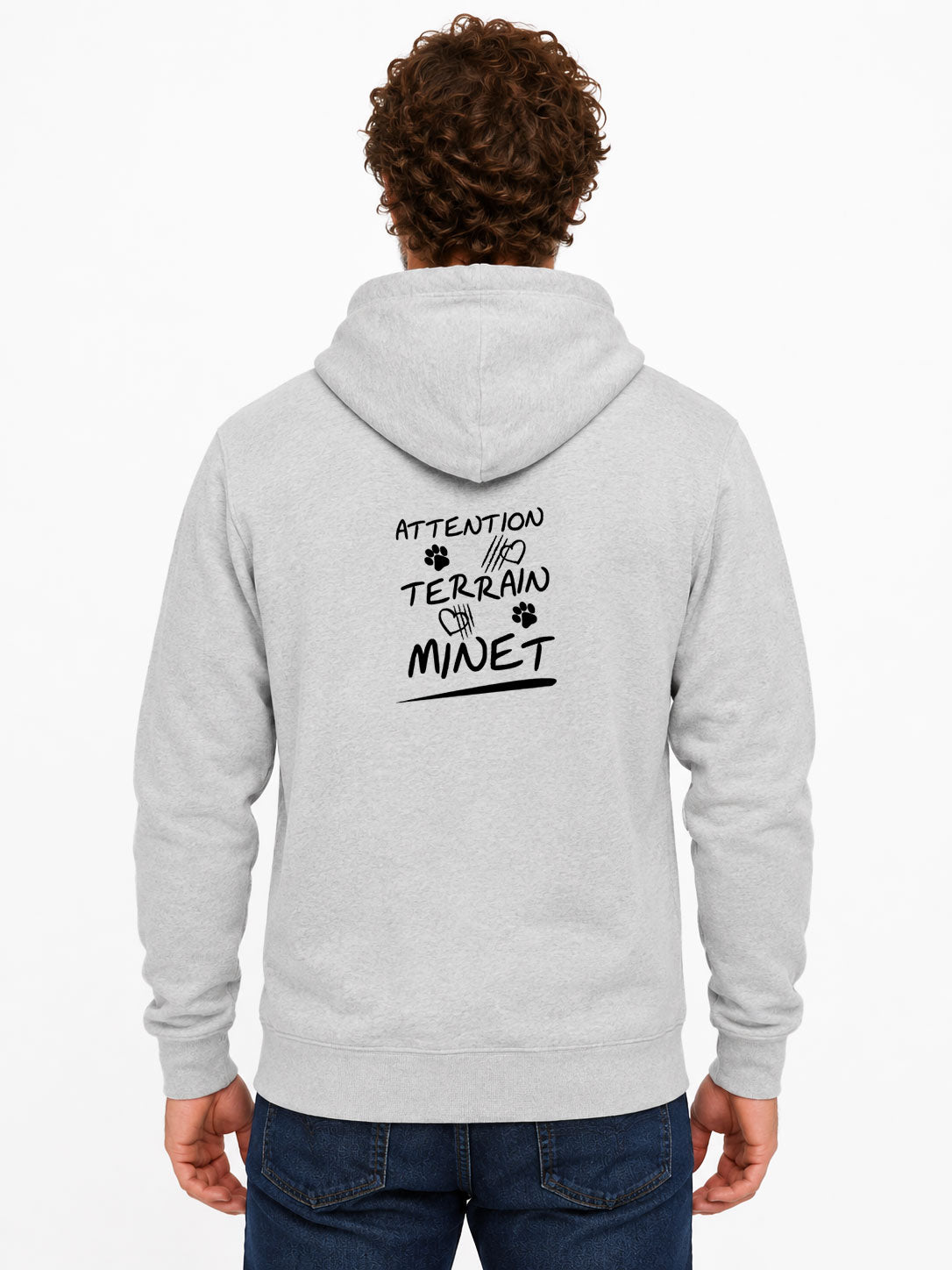 Attention Terrain Minet - sweat a capuche original -